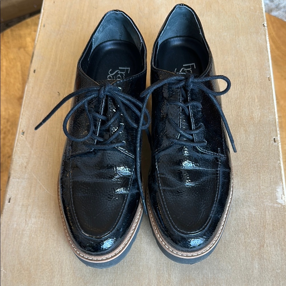 Franco Sarto Black Flats with Classic Design